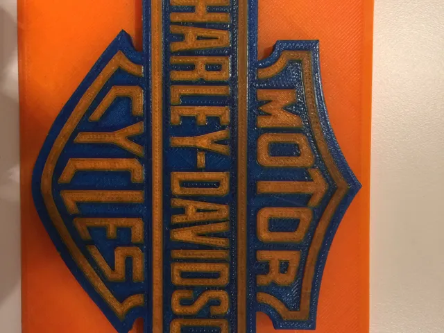 2 color Harley Davidson Logo Plate