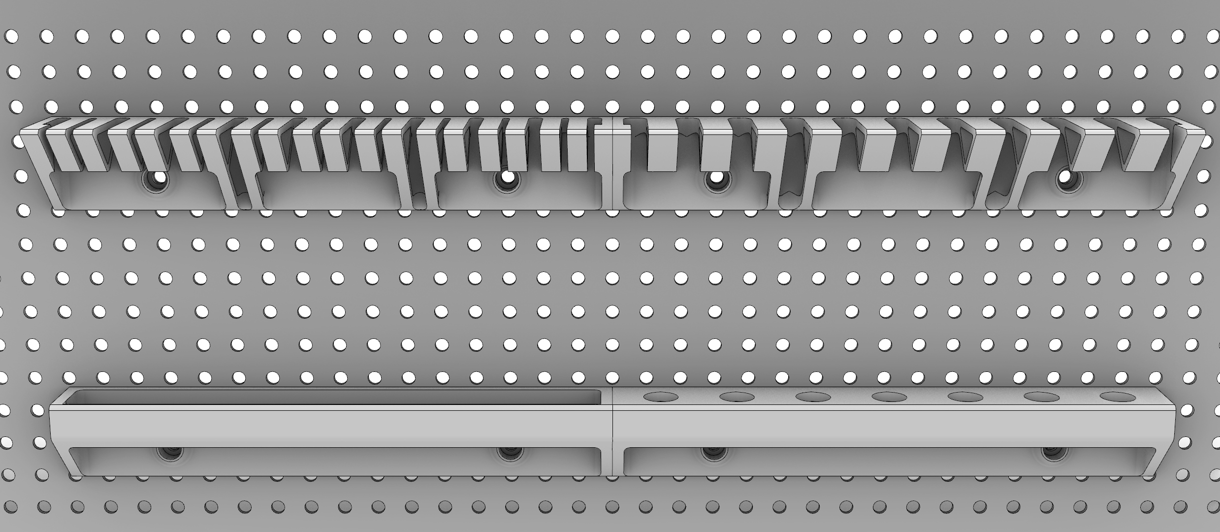 Modular Pegboard Toolracks (EU Spacing) by CVD Download free STL
