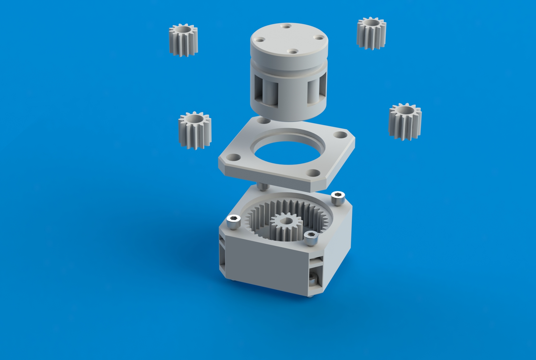 Nema17 Planetary Gearbox By Davide Mognaschi Download Free Stl Model