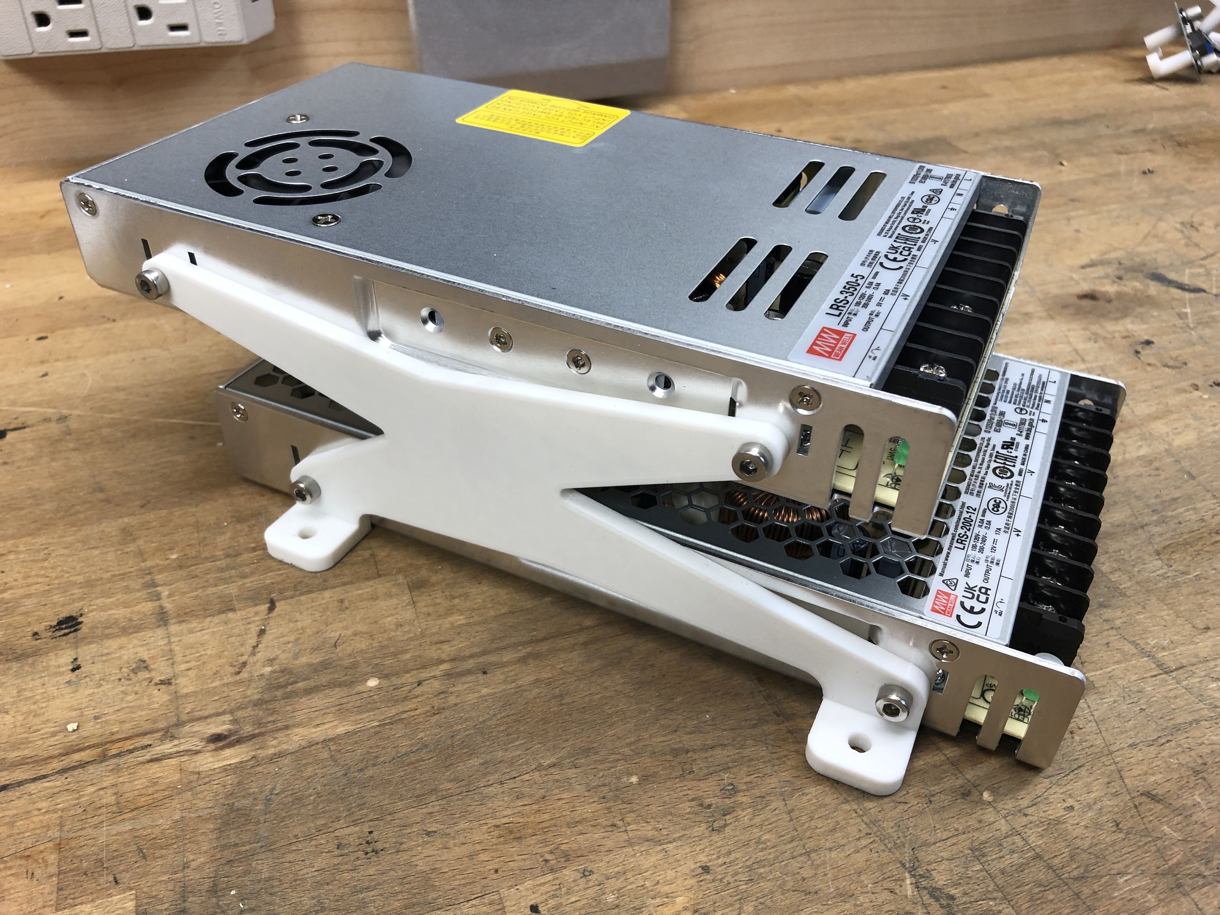 Stacking Bracket Kit Meanwell LRS-200 or LRS-350 Power Supplies