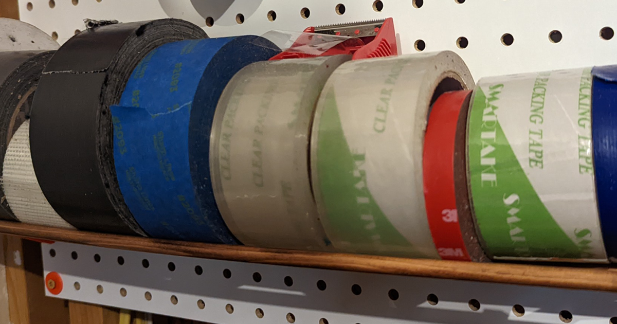 Pegboard Tape Holder by WulffN Download free STL model