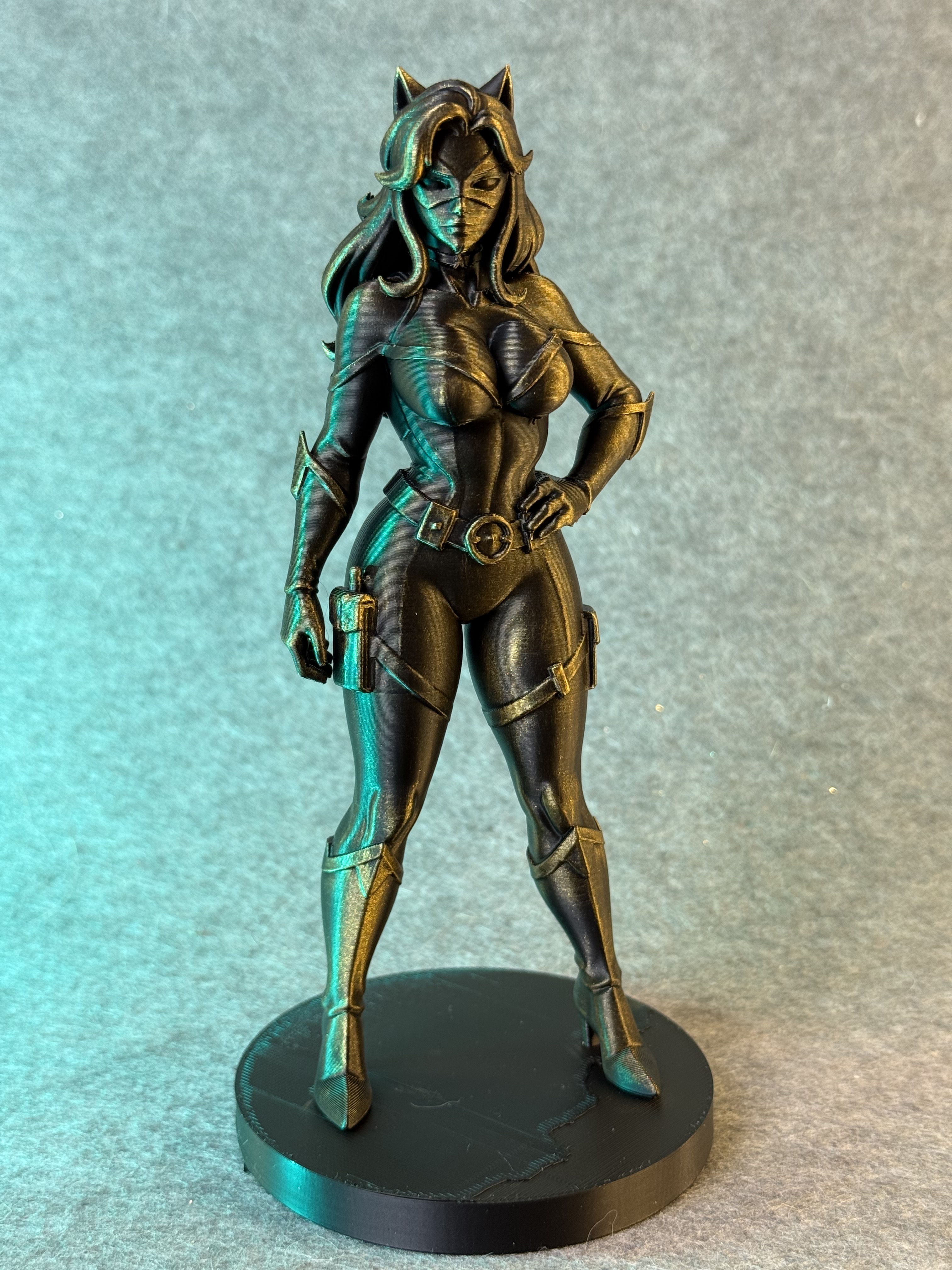 Shadow Feline – Stealth Cat Hero 3D Statue