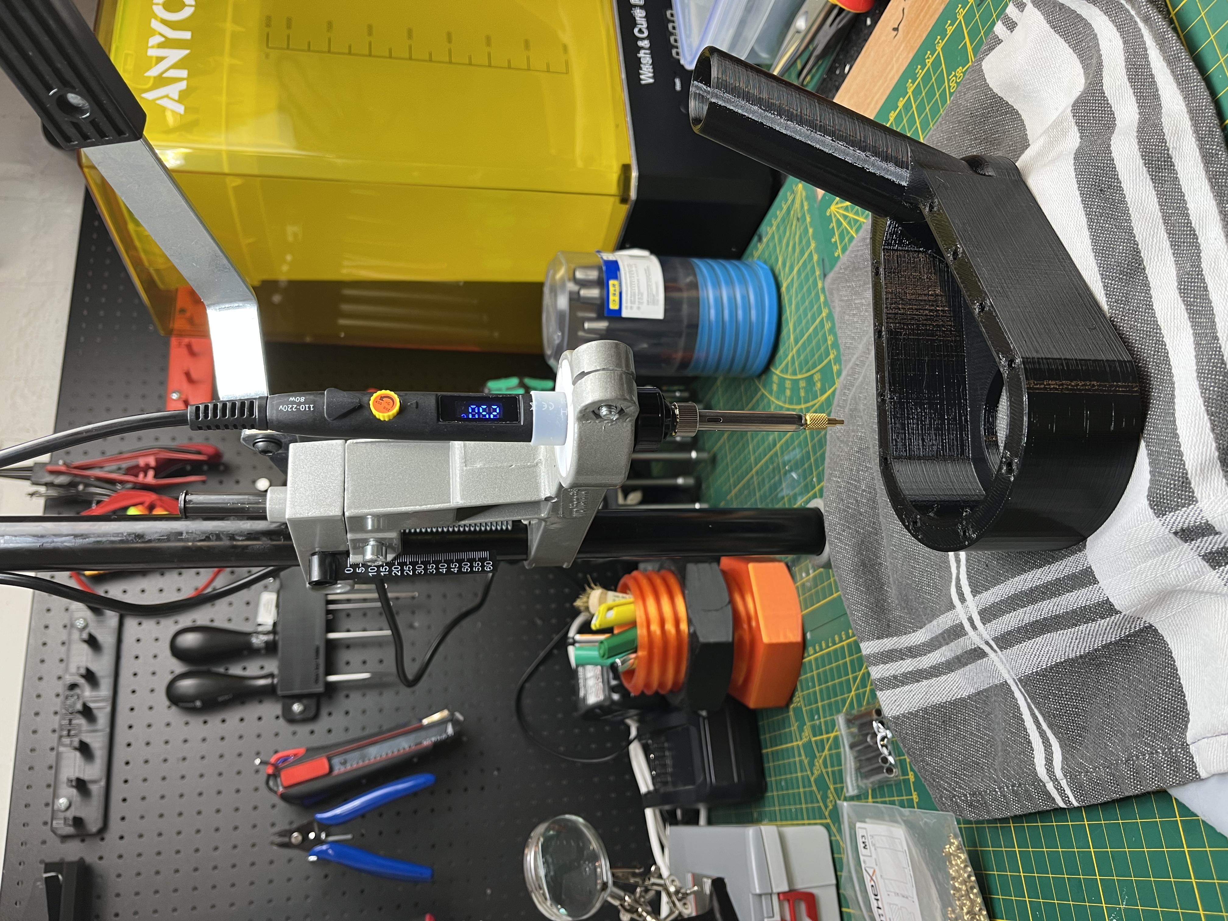 Löttkolben adapter für Wolfcraft 3406301 Bohrständer mit SREMTCH 80W Lötkolben