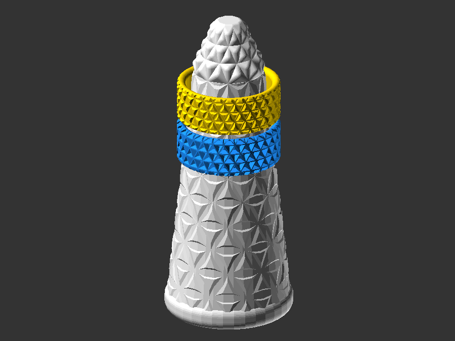 Miniatura 3 do modelo 3D Triangle opposite Rings