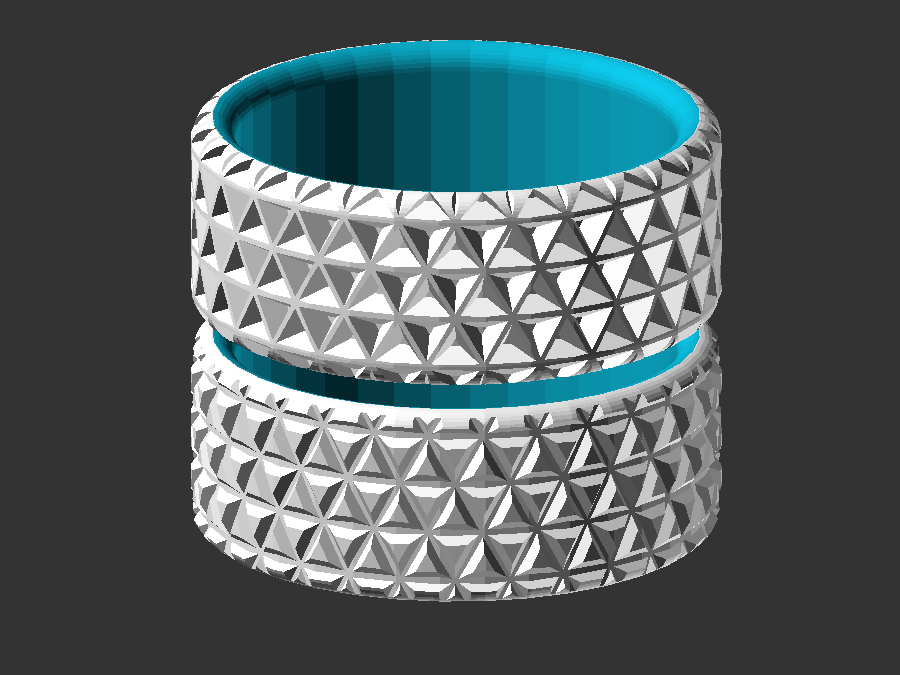 Miniatura 2 do modelo 3D Triangle opposite Rings