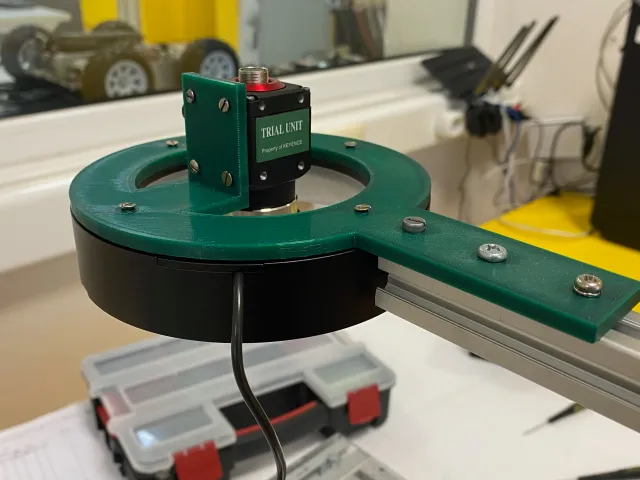 Holder for camera Keyence and light