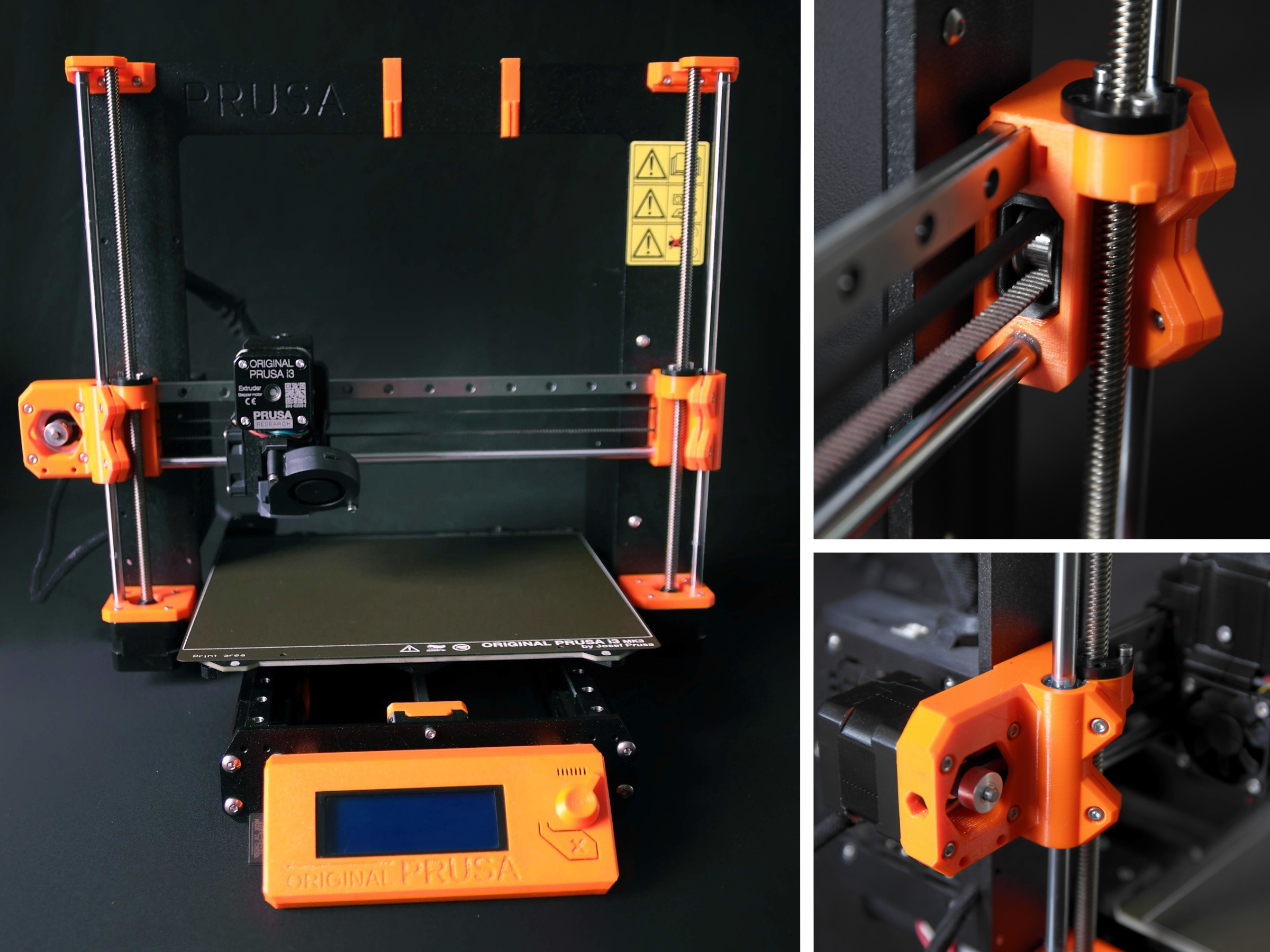 X Axis Upgrade With Linear Rail Belt Tensioner And Bearing Clamping Prusa Mk3 Mk3s Mk3s 