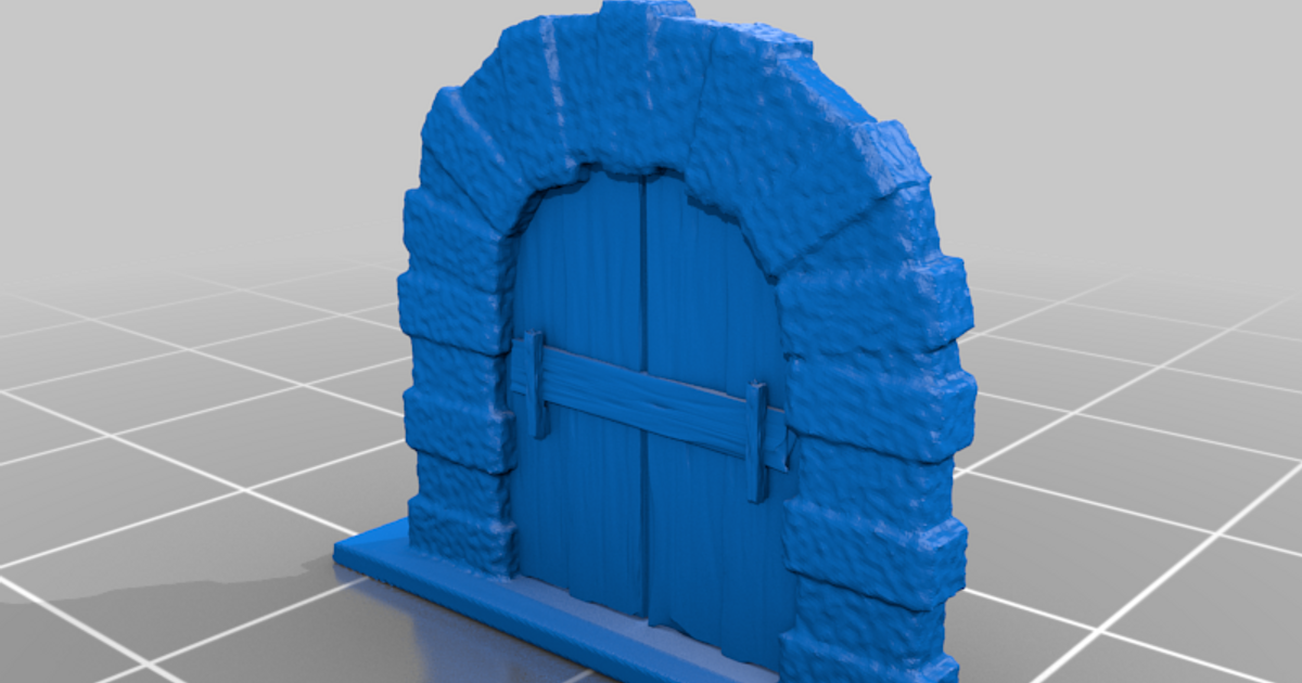 locked Door Dungeons and dragons by owen Harriman Download free STL