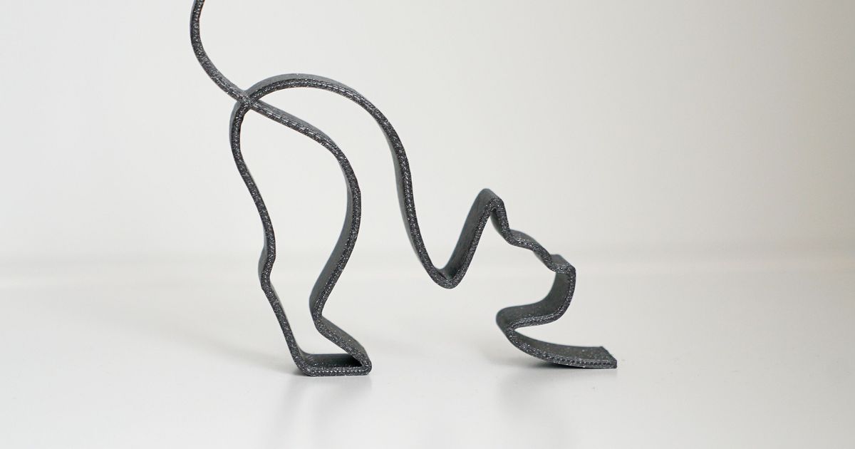 Minimalist Cat Sculpture By Artmonso Download Free Stl Model