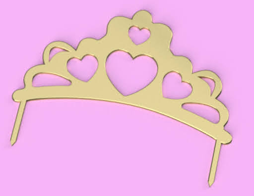 Cake Topper Tiara de corazones