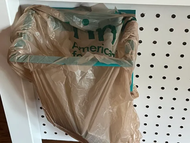 Pegboard Trash Bag Holder
