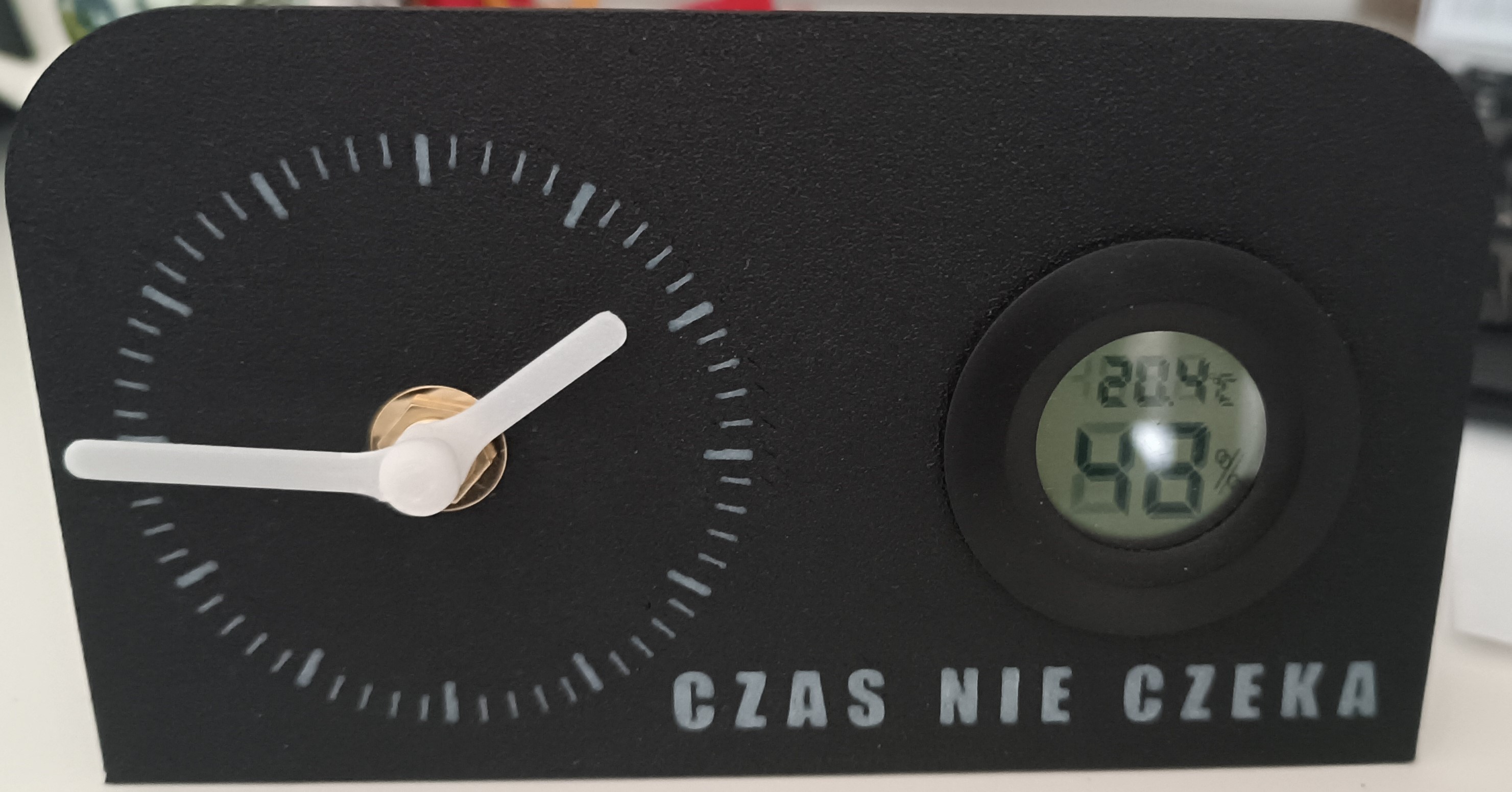 Clock and temp.