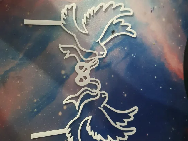Dove's with Rings Wedding topper