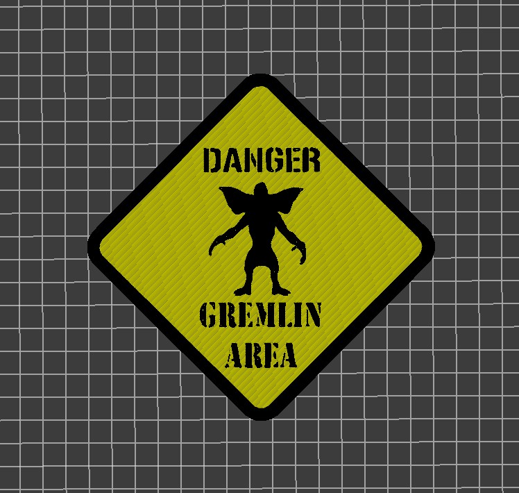 Gremlins area wall sign / magnet