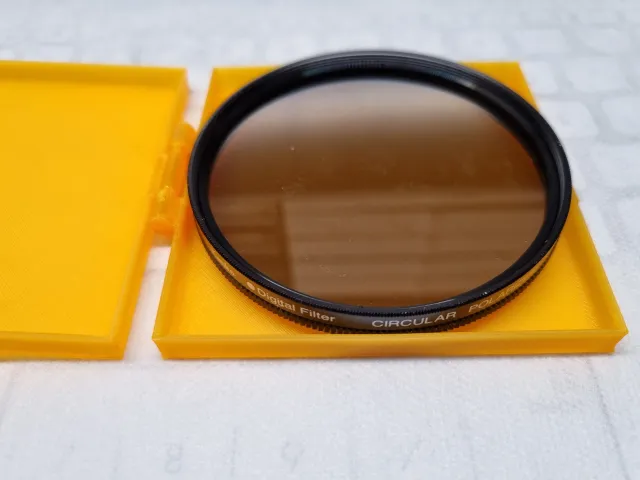 Print in place photo filter case 77mm - easy print