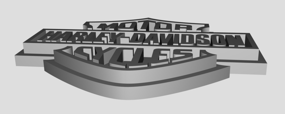 Miniatura 2 do modelo 3D Harley Davidson Plaque