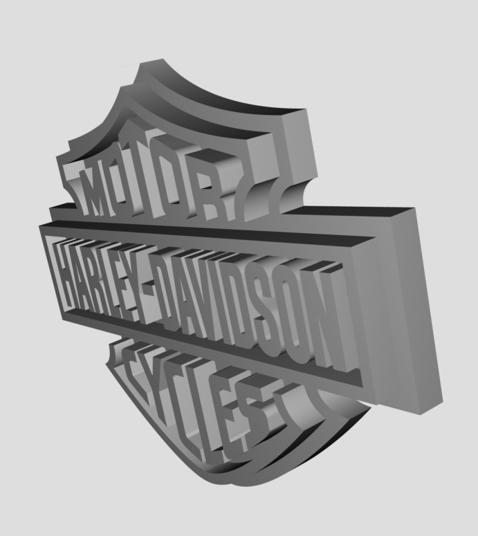 Miniatura 5 do modelo 3D Harley Davidson Plaque