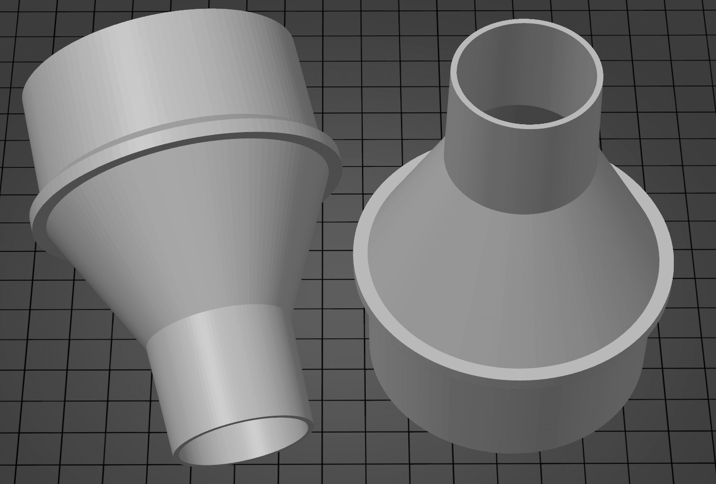 Parametric vacuum hose connector with connectors. by Max