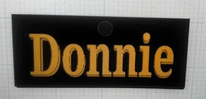Rectangular name tag
