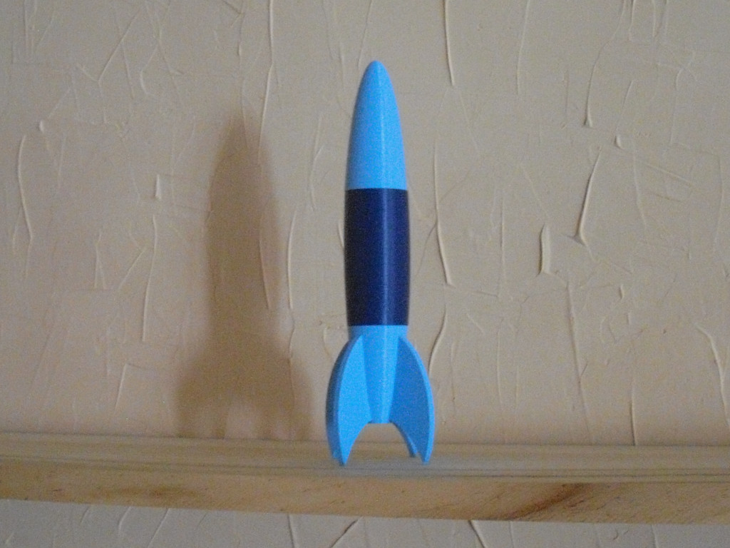Fusée au style retro - Retro-style rocket - Cohete de estilo retro