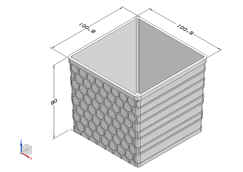 Miniatura 3 do modelo 3D Hexagonal Box - Rectangle & Square