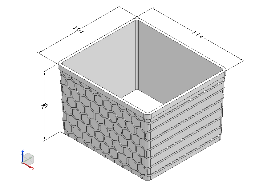 Miniatura 4 do modelo 3D Hexagonal Box - Rectangle & Square