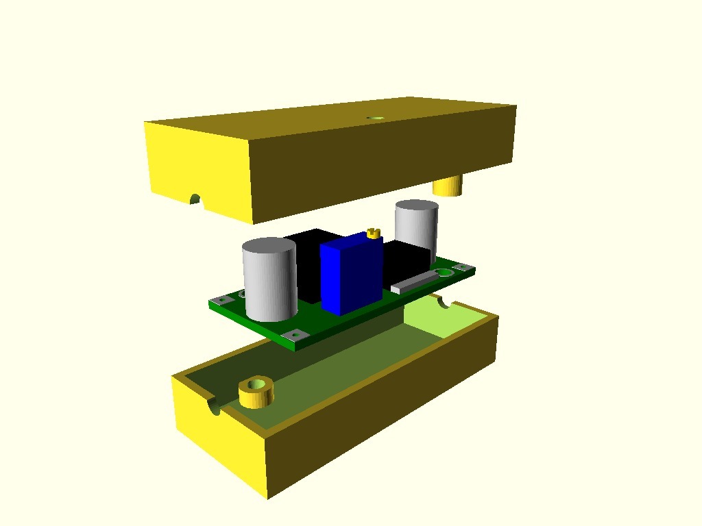 buck converter inline housing by melgish Download free STL model