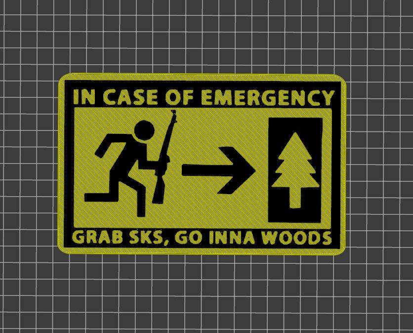 In case of emergency, offgrid - wall sign / magnet