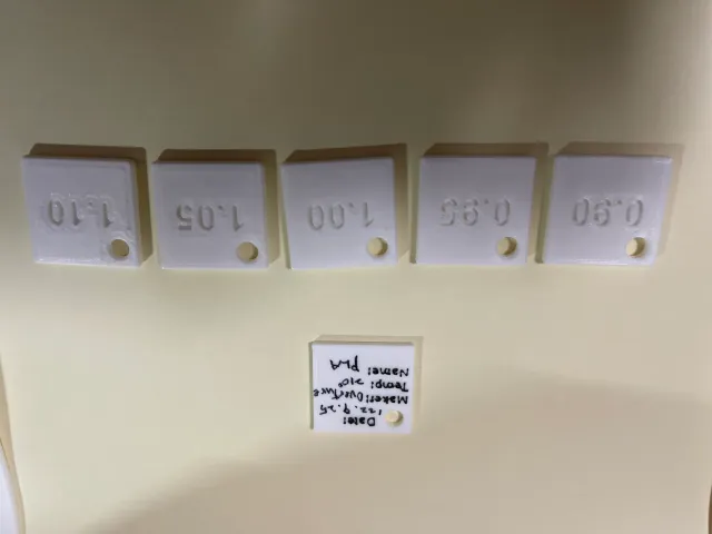 Extrusion Multiplier Calibration Tool & Title Tag