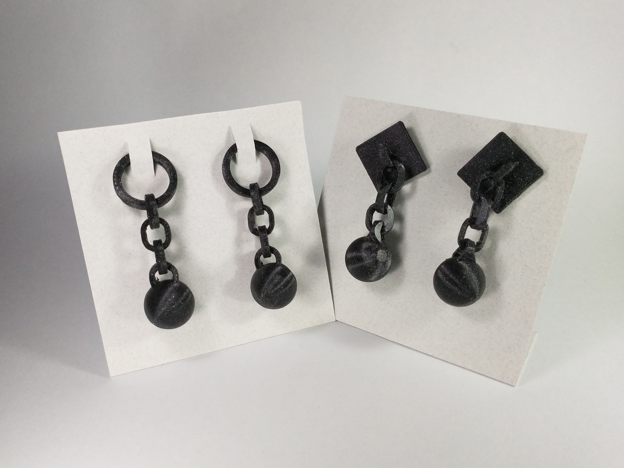 Ball & Chain Earring and Cufflink Set