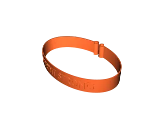 Mens bracelet 3D model 3D printable