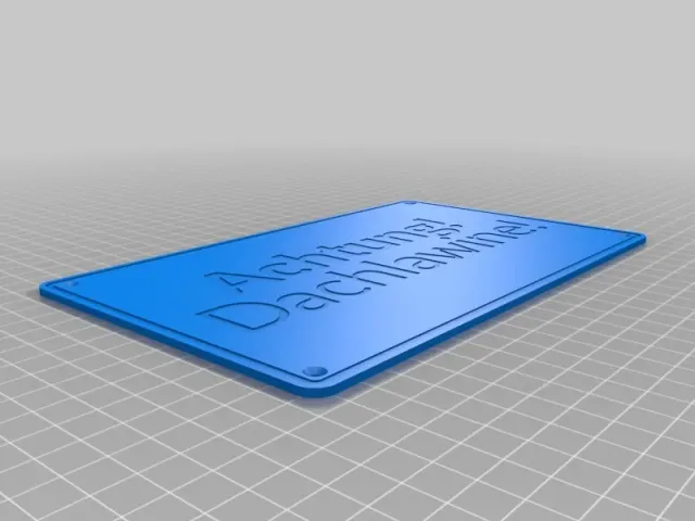 Schild / Sign Achtung Dachlawine (Dual Color) 200x120