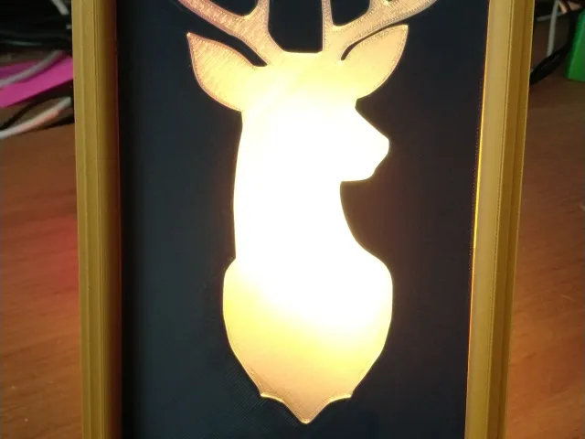 Illuminated Stag picture frame