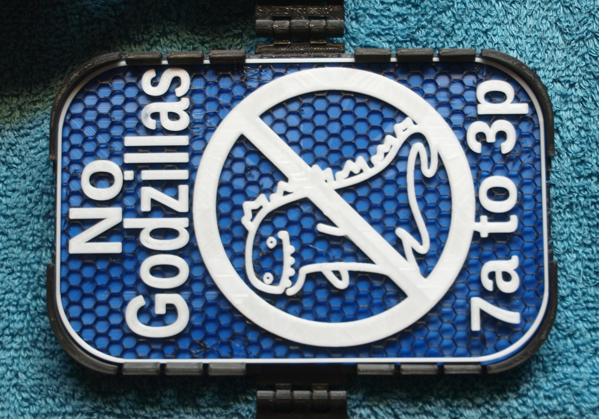 No Godzillas signs