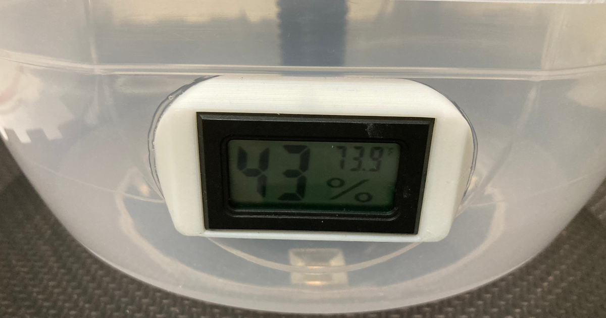 Dry Box HumidityTemperature Meter Holder by elcubano Download free