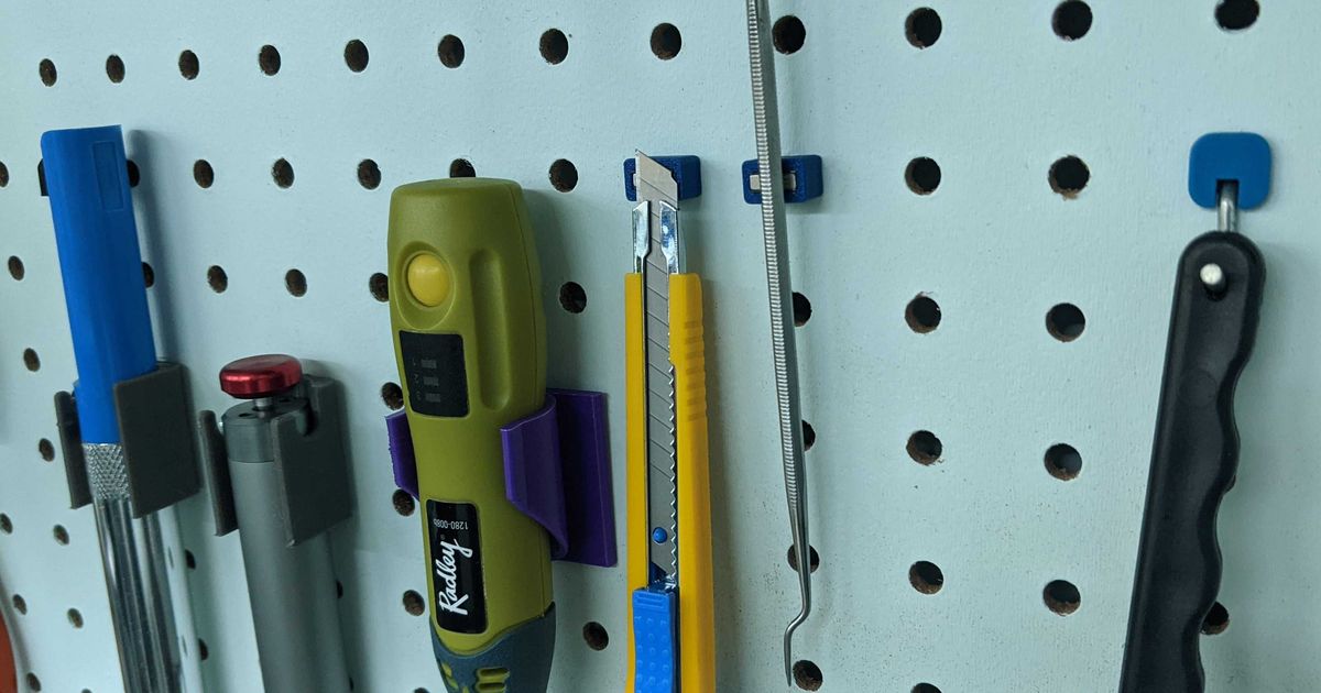 Pegboard Clip by Klave Download free STL model