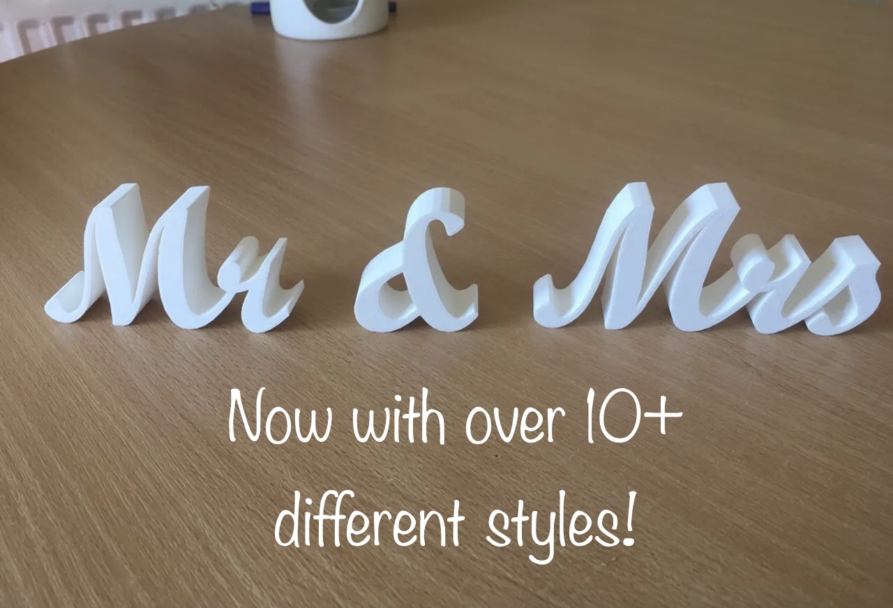 Mr & Mrs Tabletop Wedding Signs