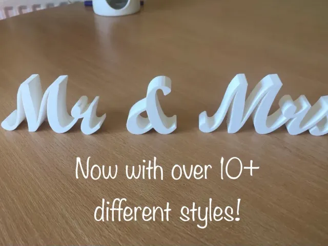 Mr & Mrs Tabletop Wedding Signs