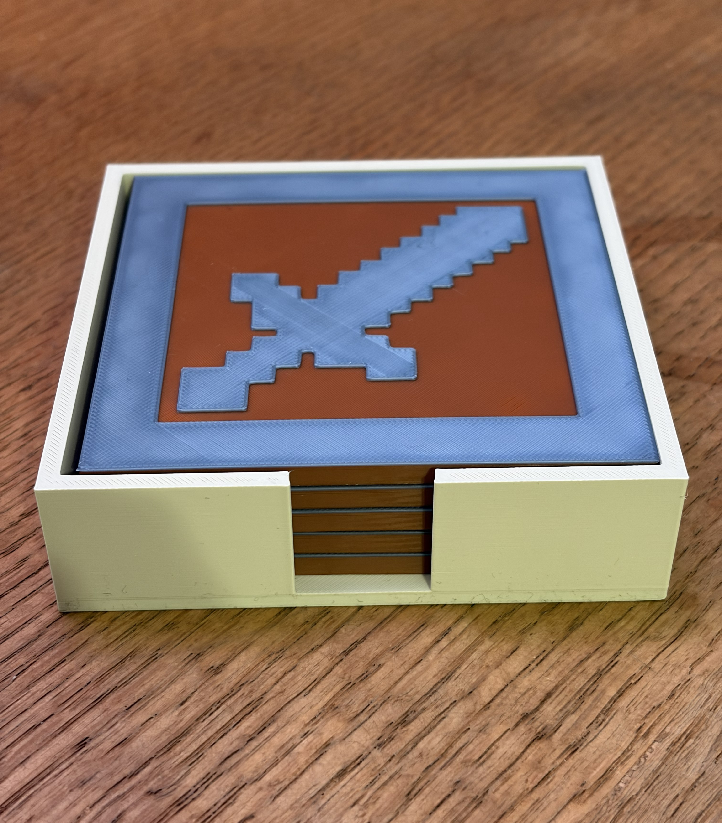 Miniatura 3 do modelo 3D Minecraft Themed Coaster Set