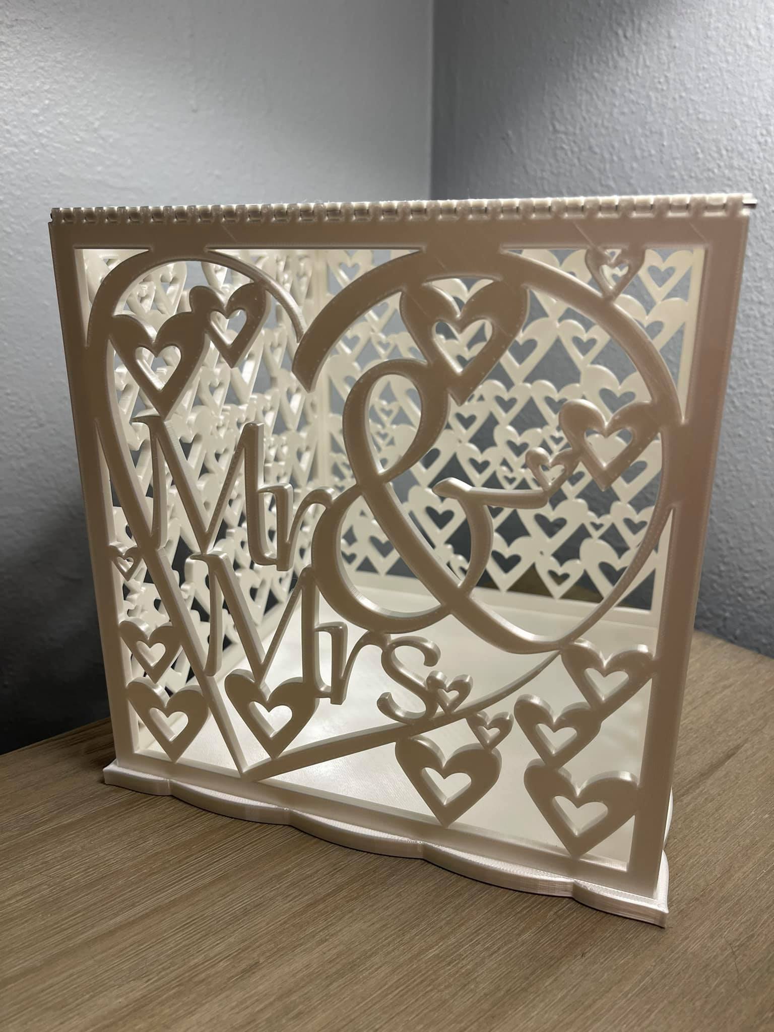 Wedding Card Box with Hearts