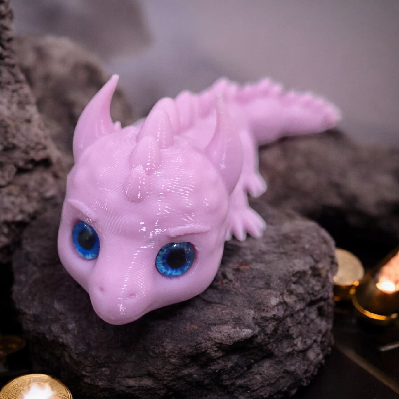 Toon Dragon Keychain - 6mm glass eye compatible