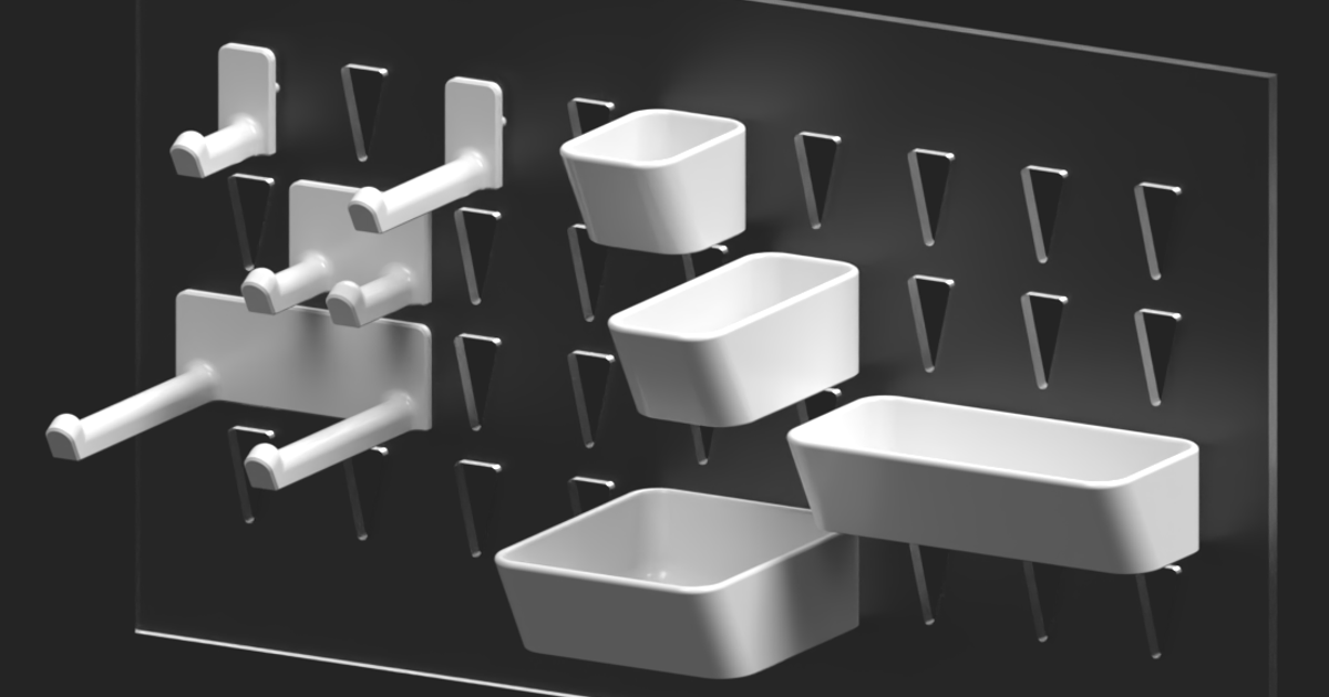 Wedge Pegboard Storage Wall System Secure, No Supports by Mike Heiss