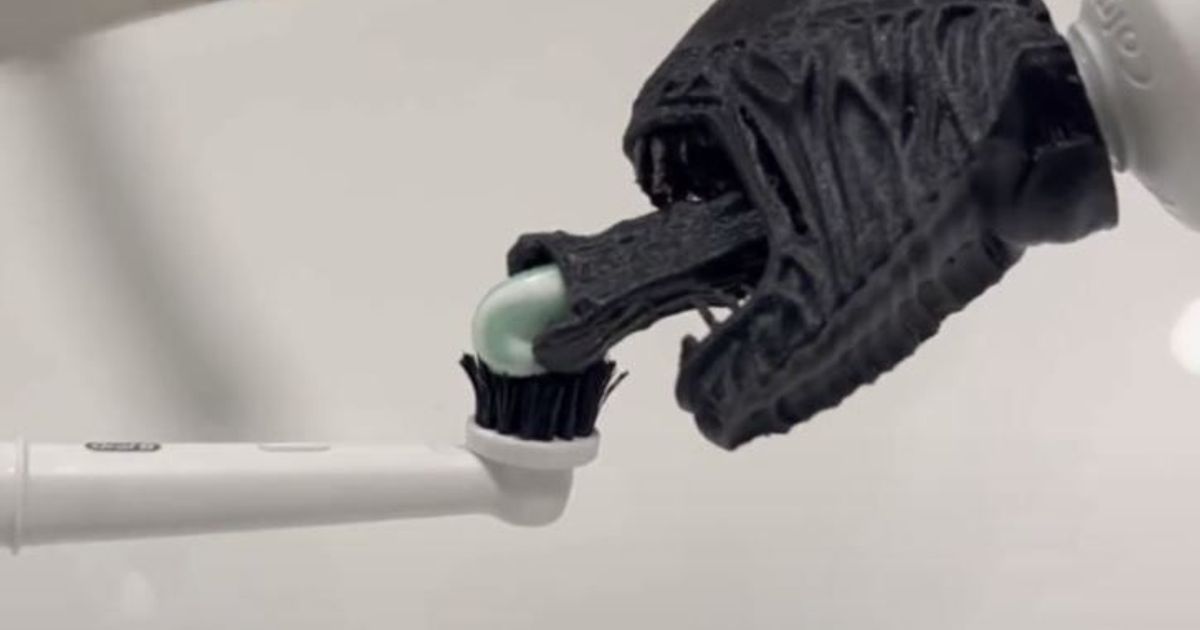 Xenomorph Toothpaste Dispenser by 3DGeex Download free STL model