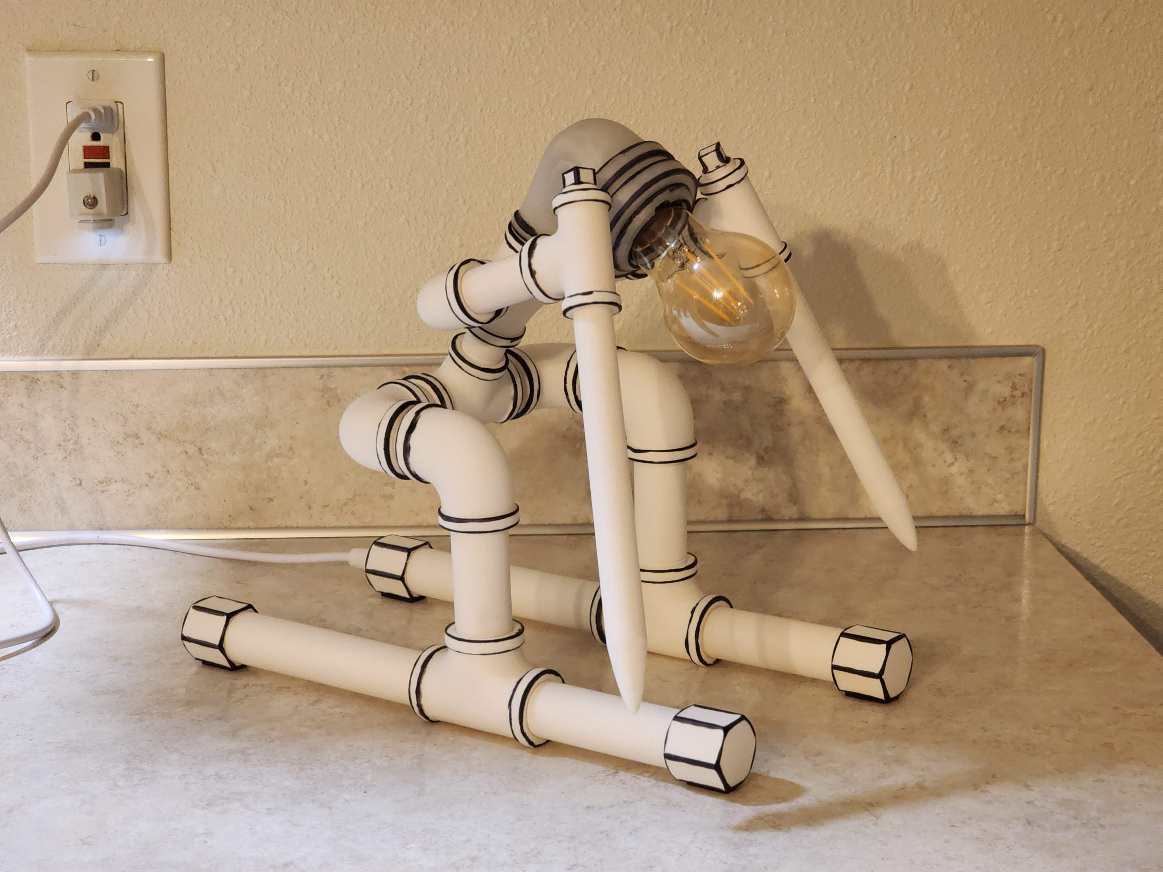 Robot pipe lamp named Cold Circuit
