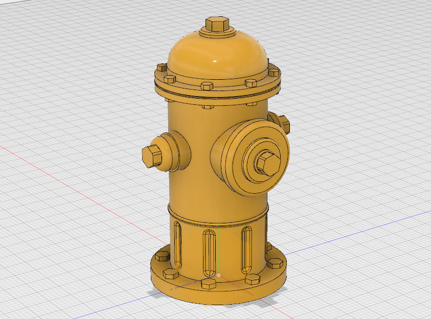 1/10th scale fire hydrant