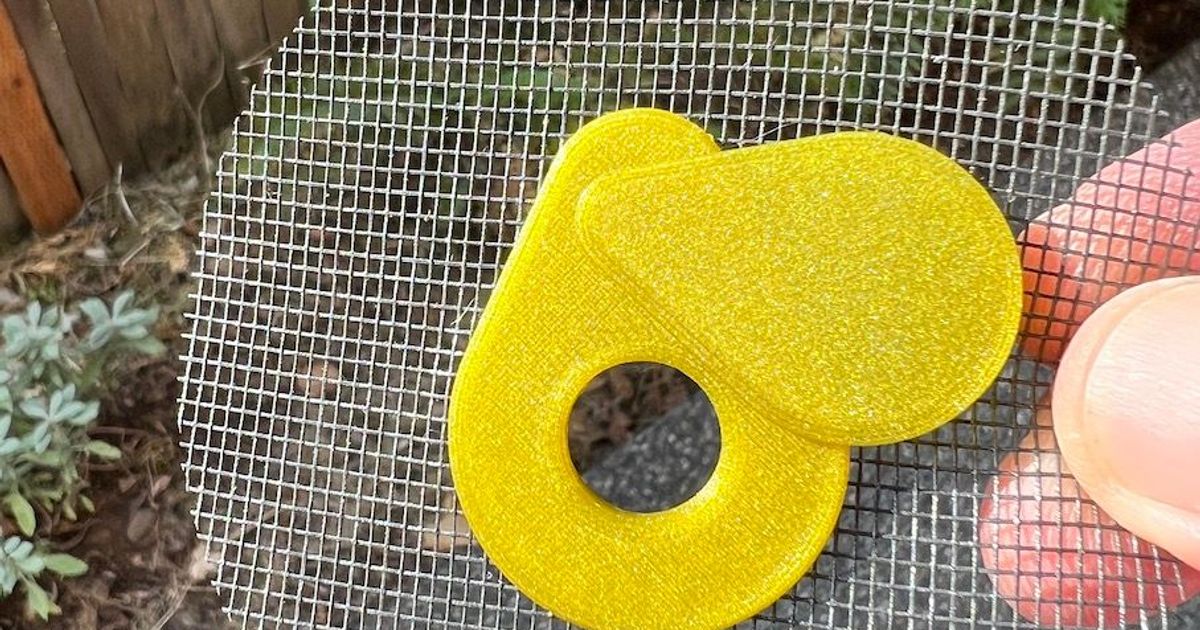 Window screen hole and grommet by mikeymakesit Download free STL