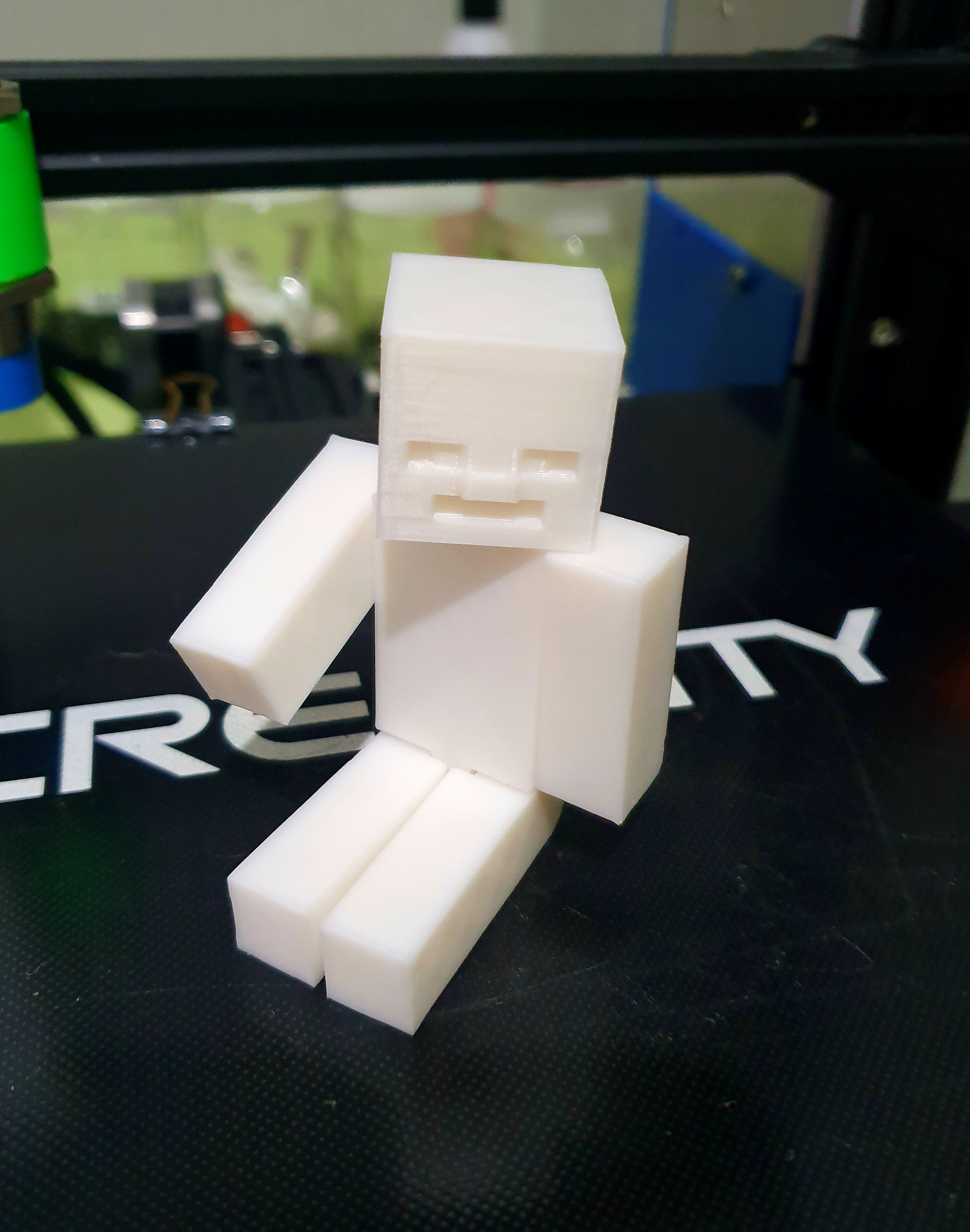 Minecraft Steve with articulated arms, legs and head