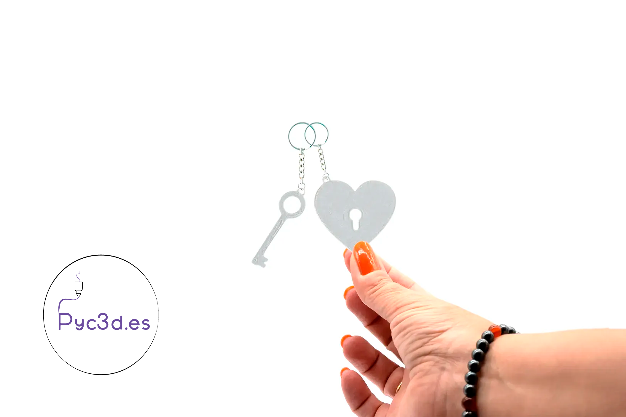 HEART KEY KEYRING