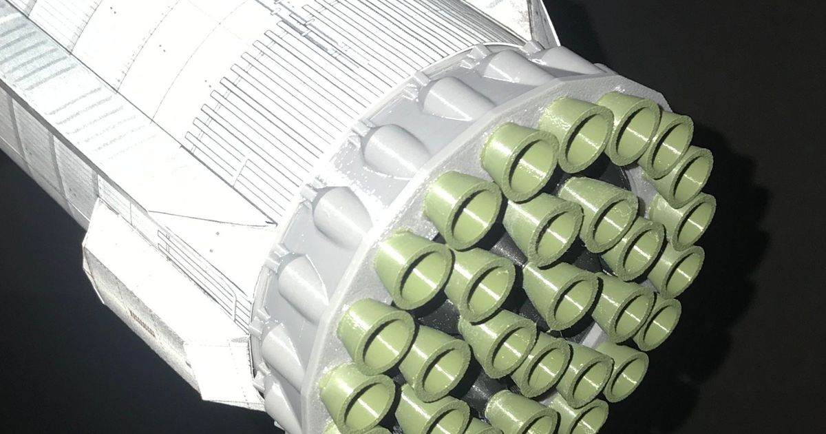 SuperHeavy B7 engine section by AXM61 | Download free STL model ...