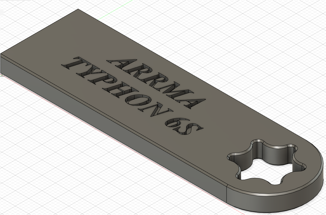 RCAWD ARRMA TYPHON 6S  special wheel nut spanner 3D model